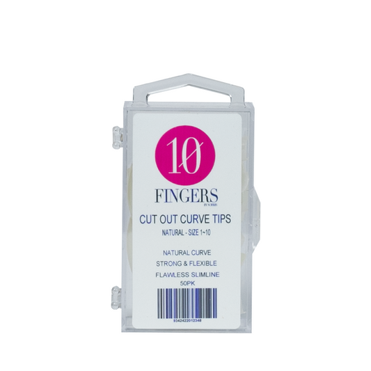 10 Fingers - Natural Cut Out Curve - 50pk