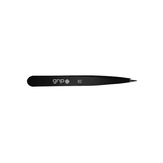 Grip? Tweezers Pointed Tip Stainless Steel - Matte Black