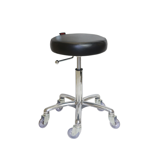 Turbo Black Cutting Stool - Chrome Base