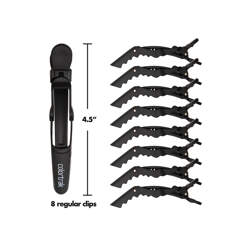Colortrak Bucket Rubberized Croc Clips - Black 12pcs