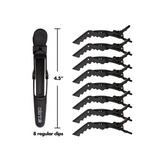 Colortrak Bucket Rubberized Croc Clips - Black 12pcs