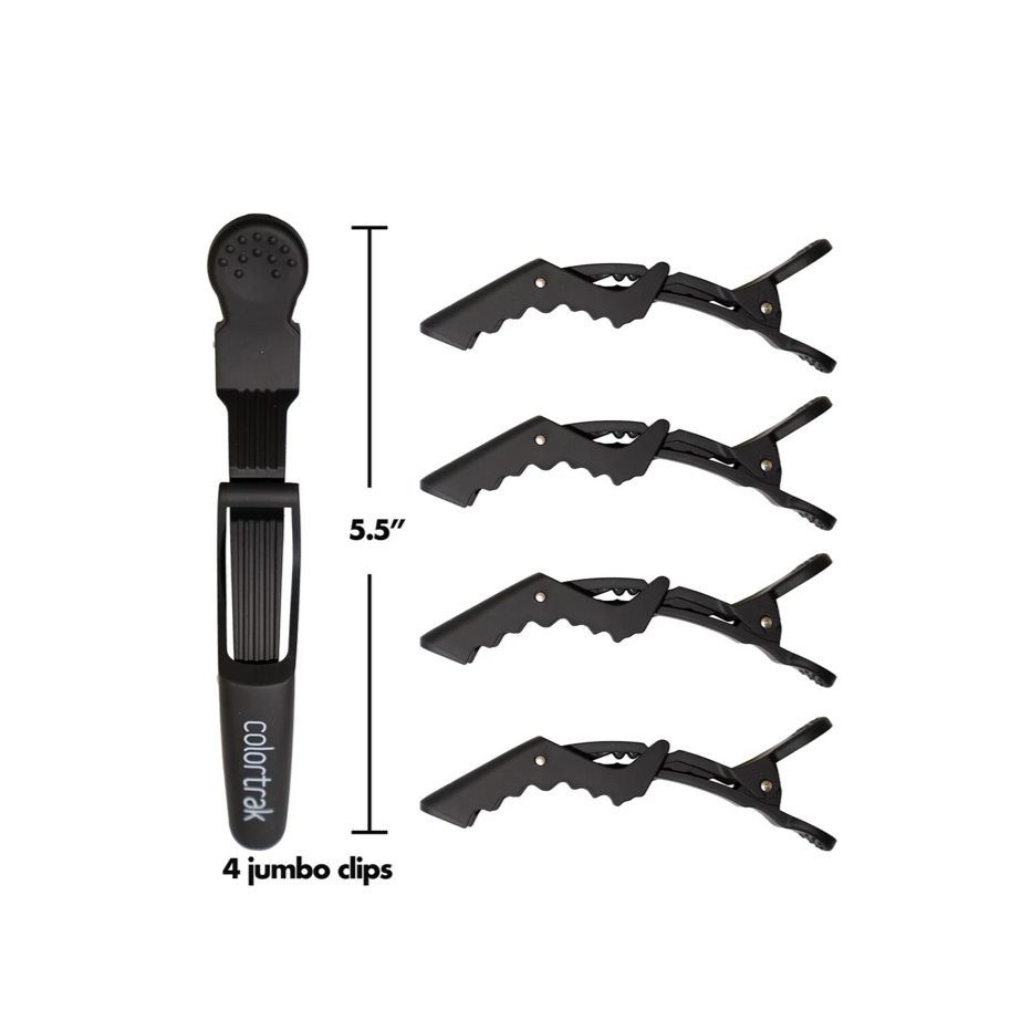 Colortrak Bucket Rubberized Croc Clips - Black 12pcs