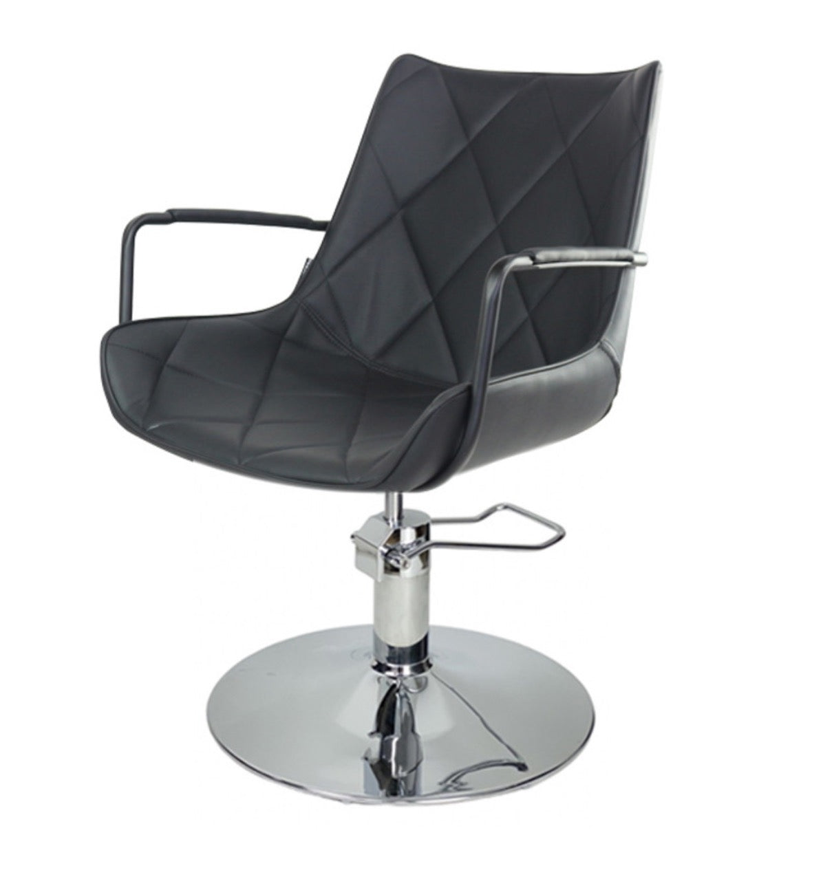 Taylor Black Styling Chair - Chrome Disc Base