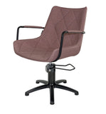 Taylor Dusty Pink Styling Chair - Black 5 Star Base