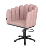 Penelope Dusty Pink Styling Chair - Black 5 Star Base