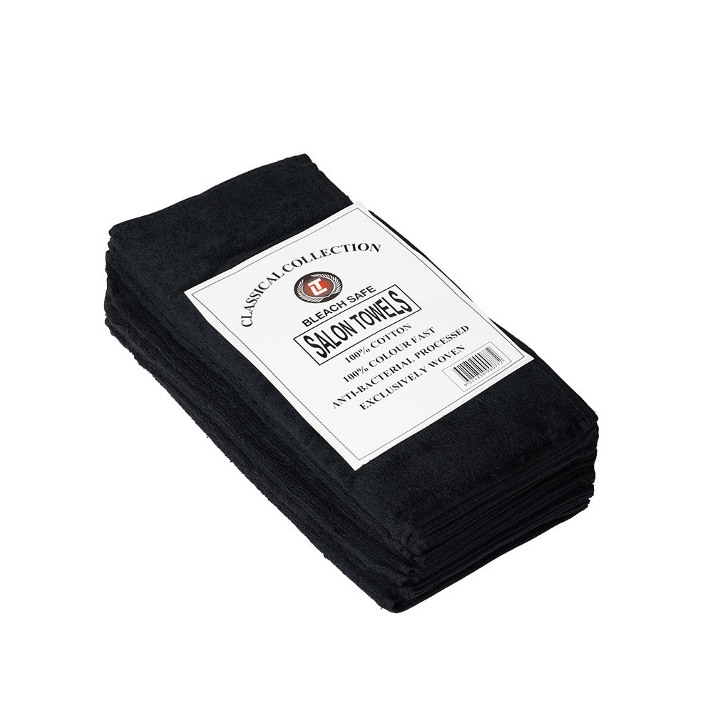 Bleach Proof Salon Towel - Classical Collection - 10pk (Black)
