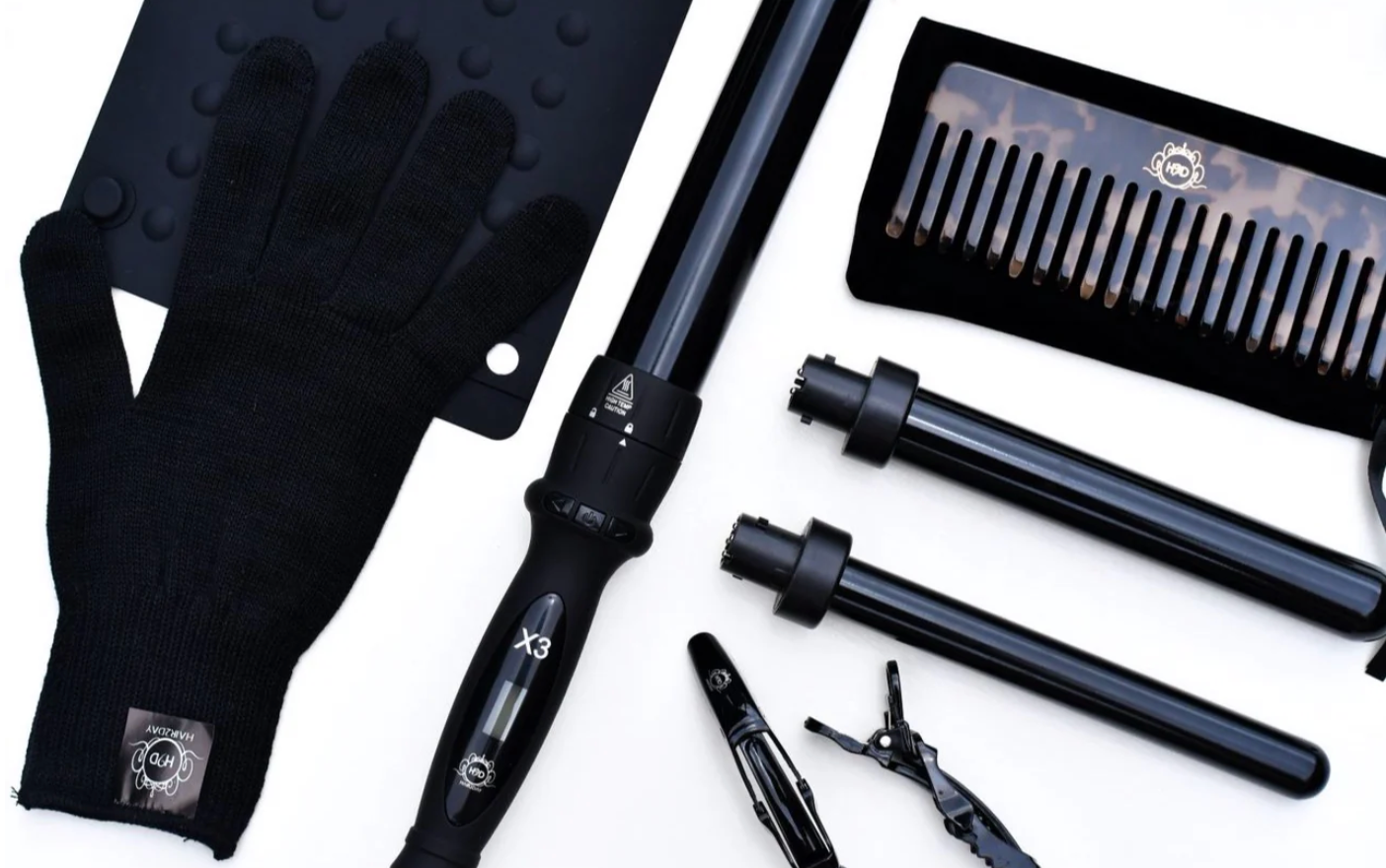 H2d X3 Professional Curling Wand - Black