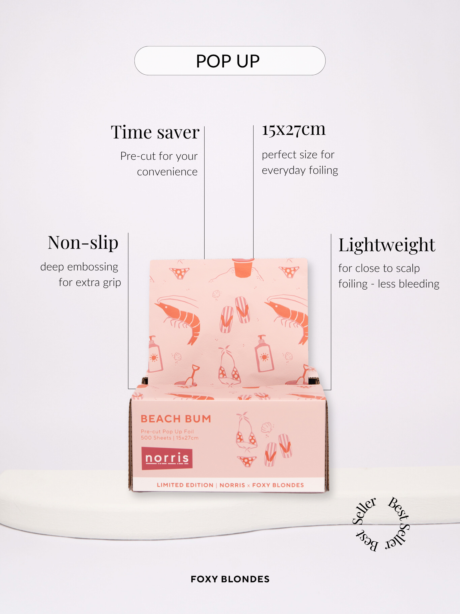 Norris x Foxy Blondes Pop-up Foil - Beach Bum