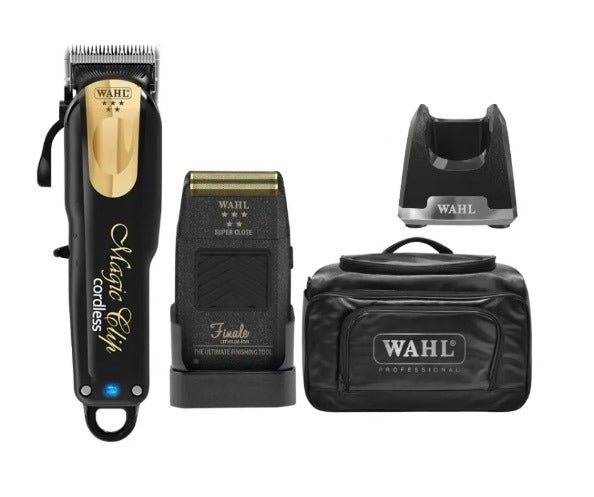 Wahl Magic Clip + Finale Combo - Black & Gold