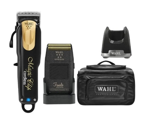 Wahl Magic Clip + Finale Combo - Black & Gold