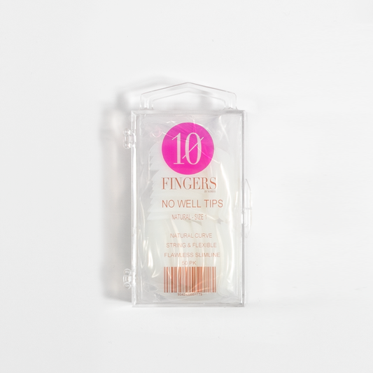 10 Fingers No Well Tips 50pk - Natural - Size 6